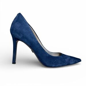 Sam Edelman Hazel pointed toe pump navy suede 7